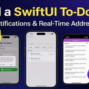 SwiftUI Mastery: Core Data To-Do List with Notifications, Pie Charts & Address Lookup with source code and videos