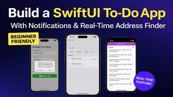 SwiftUI Mastery: Core Data To-Do List with Notifications, Pie Charts & Address Lookup with source code and videos